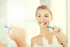  woman preventing calculus bridge formation